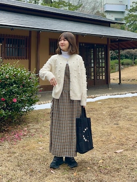 「LABOUR AND WAIT（レイバーアンドウェイト）のアイテム」を使った、yukie.さん（レディース・155cm）の冬コーディネート