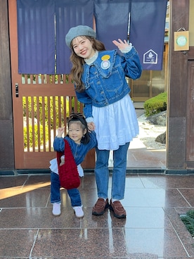 「アイテム（ハンチング/ベレー帽）」を使った、yukie.さん（レディース・155cm）の秋コーディネート