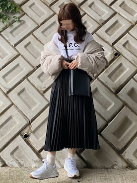 「fifth（フィフス）の中綿ショートダウンコート（ダウンジャケット/コート）」を使った、yukie.さん（レディース・155cm）の冬コーディネート