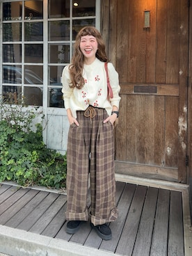 「アイテム（バックパック/リュック）」を使った、yukie.さん（レディース・155cm）の秋コーディネート