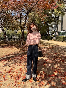 「ANATOMICA（アナトミカ）のアイテム（デニムパンツ）」を使った、yukie.さん（レディース・155cm）の秋コーディネート
