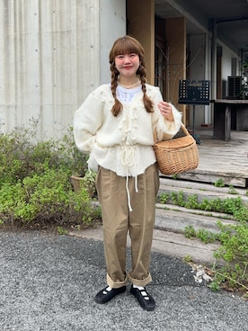 「アイテム（チノパンツ）」を使った、yukie.さん（レディース・155cm）の秋コーディネート