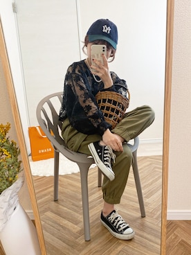 「GRL」｜「アイテム（カーゴパンツ）」を使った、yukie.さん（レディース・155cm）の春コーディネート