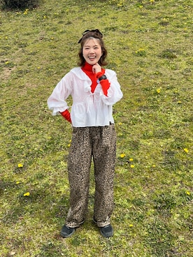 「ASICS（アシックス）のアイテム」を使った、yukie.さん（レディース・155cm）の春コーディネート