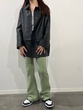 「カラーパンツ」｜「アイテム（ジャケット/アウター）」を使った、lazyandeasyさん（レディース・158cm）の春コーディネート