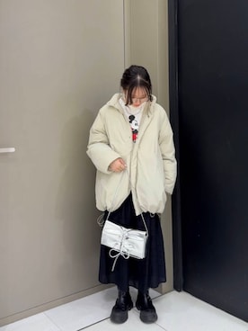 「高身長おすすめアウター」｜ユウナさん（レディース・158cm）の冬コーディネート
