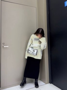 「冬の差し色コーデ」｜ユウナさん（レディース・158cm）の冬コーディネート