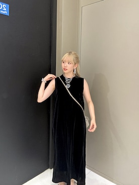 「アイテム（ワンピース）」を使った、ユウナさん（レディース・158cm）の夏コーディネート
