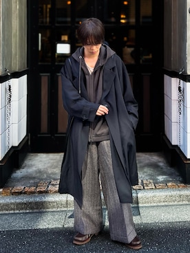 「アイテム（トレンチコート）」を使った、miyagi さん（メンズ・161cm）の秋コーディネート