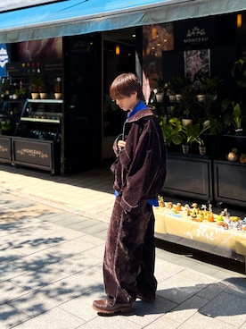 「低身長男子」｜「アイテム（ブルゾン）」を使った、miyagi さん（メンズ・161cm）の秋コーディネート