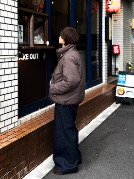 「アイテム（ダウンジャケット/コート）」を使った、miyagi さん（メンズ・161cm）の秋コーディネート