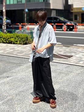 「アイテム（タンクトップ）」を使った、miyagi さん（メンズ・161cm）の夏コーディネート