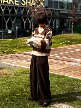 「CASPER JOHN（キャスパージョン）のアイテム（スラックス）」を使った、miyagi さん（メンズ・161cm）の秋コーディネート