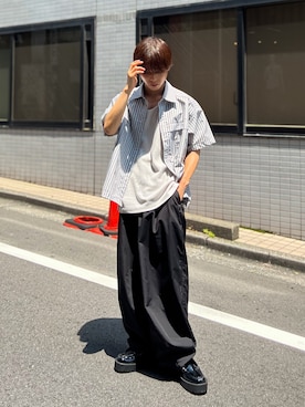 「CASPER JOHN（キャスパージョン）のアイテム」を使った、miyagi さん（メンズ・161cm）の夏コーディネート