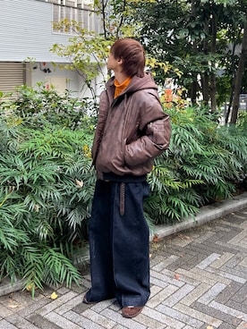 「アイテム（MA-1）」を使った、miyagi さん（メンズ・161cm）の秋コーディネート