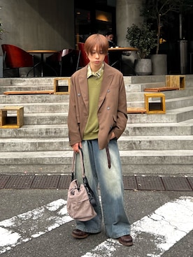 「CASPER JOHN（キャスパージョン）のアイテム」を使った、miyagi さん（メンズ・161cm）の冬コーディネート