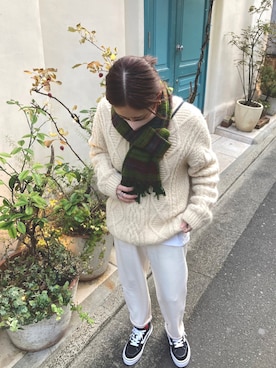 「BEAMS（ビームス）のアイテム（マフラー）」を使った、eriii*さん（レディース・165cm）の秋コーディネート