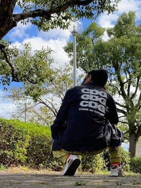 「CDG（シーディージー）のアイテム（ジャケット/アウター）」を使った、エイジさん（メンズ・175cm）の秋コーディネート