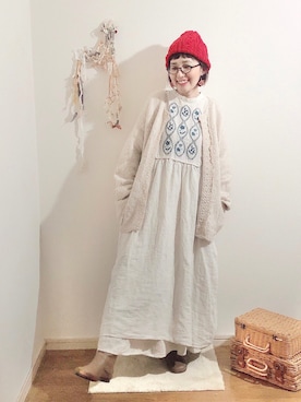 「アイテム（その他）」を使った、kakolatteさん（レディース・154cm）の秋コーディネート