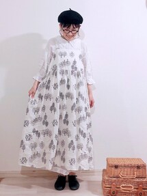 削除前21日迄お値下げ　TSUHARU 未使用　森柄総刺繍キャミワンピース 削除前21日迄お値下げ TSUHARU 未使用 森柄総刺繍キャミ