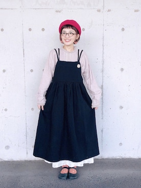 「TSUHARU by Samansa Mos2（ツハルバイサマンサモスモス）のアイテム（帽子）」を使った、kakolatteさん（レディース・154cm）の秋コーディネート