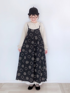 「アイテム（バレエシューズ）」を使った、kakolatteさん（レディース・154cm）の秋コーディネート