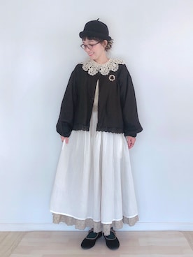 「重ね着ベストシーズン」｜「アイテム（バレエシューズ）」を使った、kakolatteさん（レディース・154cm）の秋コーディネート