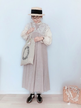 「アイテム（キーホルダー）」を使った、kakolatteさん（レディース・154cm）の春コーディネート
