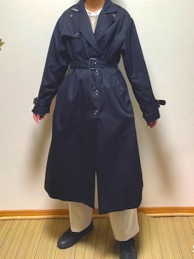 「ADRER（アドラー）のアイテム（トレンチコート）」を使った、RATYさん（メンズ・180cm）の冬コーディネート
