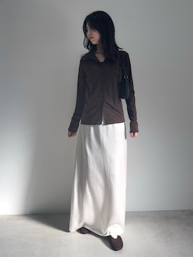 「select MOCA（セレクトモカ）のアイテム（Tシャツ/カットソー）」を使った、umeさん（レディース・164cm）の秋コーディネート