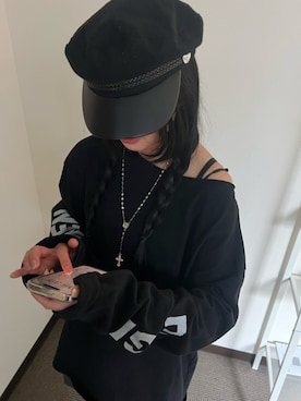 「アイテム（キャスケット）」を使った、りんかさん（レディース・157cm）の秋コーディネート