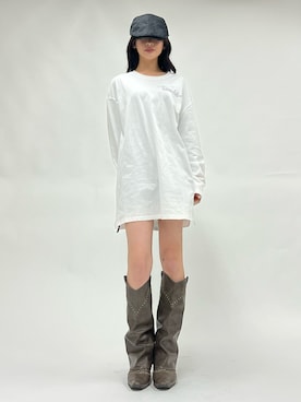 「アイテム（ハンチング/ベレー帽）」を使った、りんかさん（レディース・156cm）の冬コーディネート