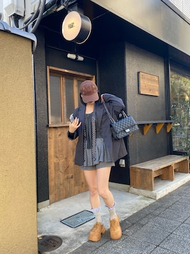 「アイテム（ネクタイ）」を使った、りんかさん（レディース・156cm）の秋コーディネート