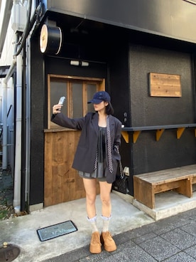 「アイテム（ネクタイ）」を使った、りんかさん（レディース・156cm）の秋コーディネート