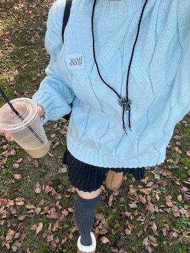 「Vini（ヴィニ）のアイテム（ニット/セーター）」を使った、りんかさん（レディース・156cm）の秋コーディネート