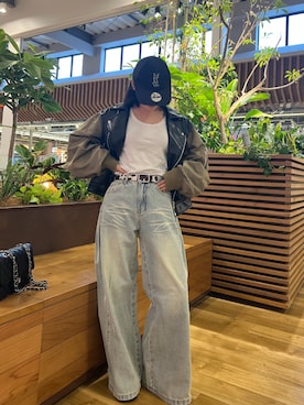 「MOUSSY（マウジー）のアイテム（その他アウター）」を使った、りんかさん（レディース・156cm）の秋コーディネート