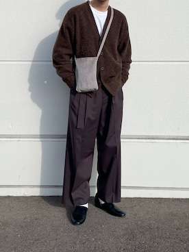 「stein」｜「アイテム（スリッポン）」を使った、まーさん（メンズ・173cm）の冬コーディネート