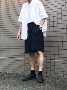 「Hanes」｜「アイテム（その他）」を使った、まーさん（メンズ・173cm）の夏コーディネート