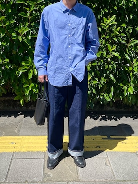 「アイテム（トートバッグ、ブラック系）」を使った、まーさん（メンズ・173cm）の秋コーディネート