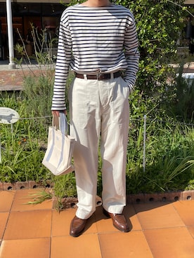 「SAINT JAMES（セントジェームス）のアイテム」を使った、まーさん（メンズ・173cm）の秋コーディネート