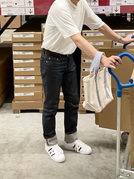 「アイテム（トートバッグ）」を使った、まーさん（メンズ・173cm・20代）の夏コーディネート