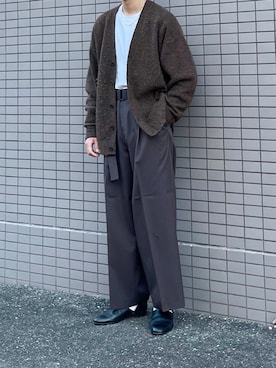 「ニットカーディガン」｜まーさん（メンズ・173cm・20代）の冬コーディネート