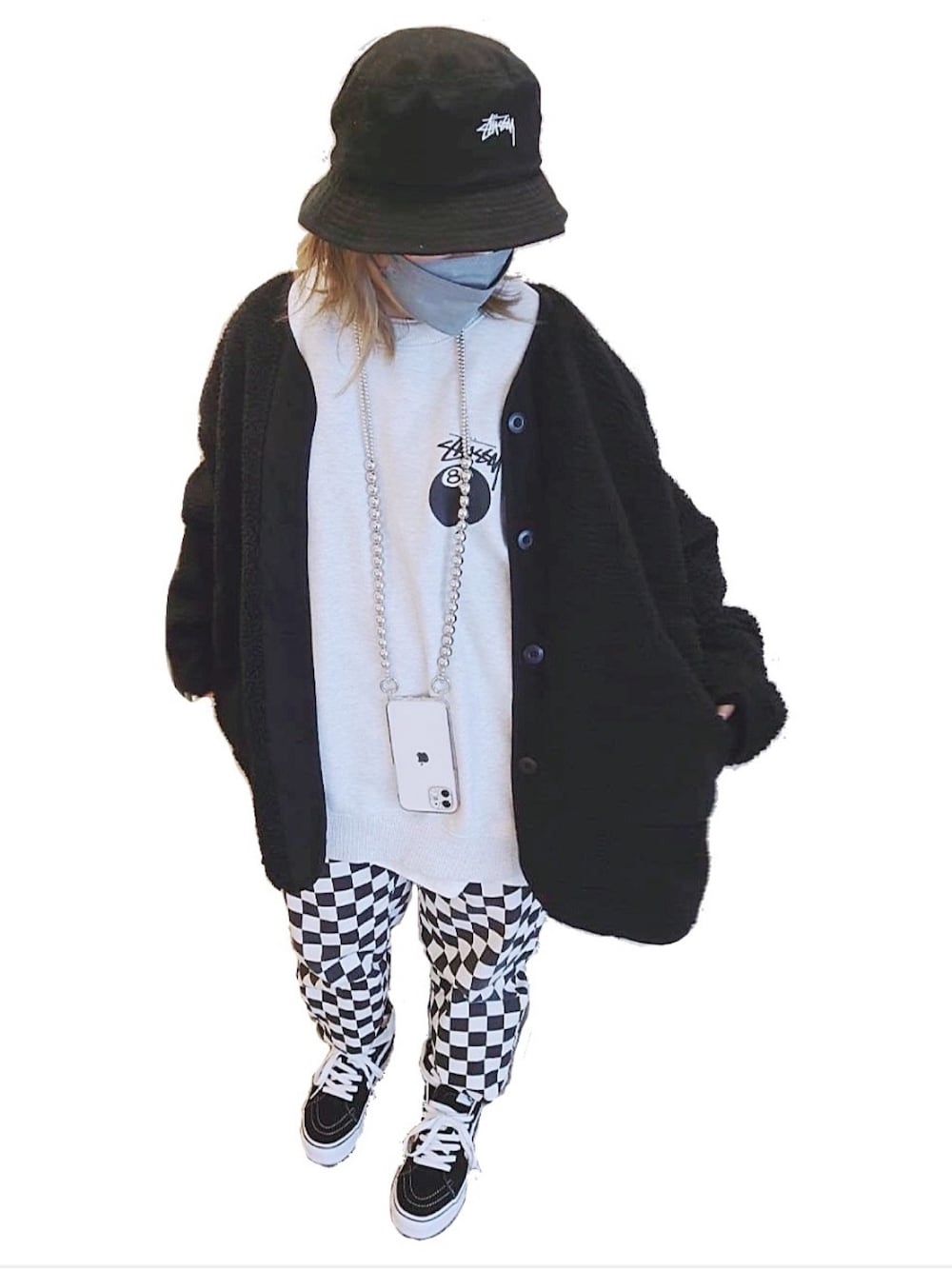 STUSSY 8 BALL CREW ステューシー スウェット ブラック M STUSSY 8 BALL CREW ステューシー スウェット♪M◇ブラック