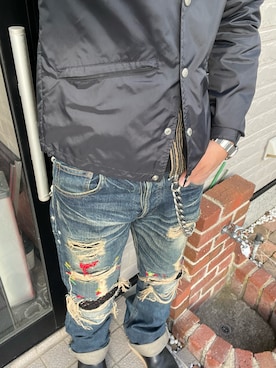 「Paul Smith（ポールスミス）のアイテム（アナログ腕時計）」を使った、ダイナミック☆大工さん（メンズ・173cm）の春コーディネート