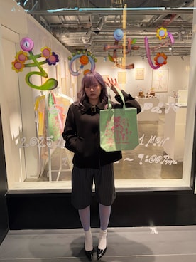「パンプス×靴下」｜咲絢さん（レディース・159cm）の春コーディネート