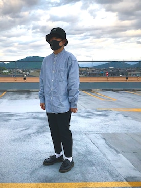 「白靴下」｜「アイテム（ローファー）」を使った、natsukoさん（メンズ・164cm）の春コーディネート