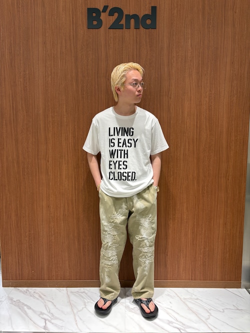 MINEDENIM（マインデニム）LIVING IS EASY WITH EYES CLOSED T MINEDENIM LIVING IS EASY WITH EYES CLOSED T-SH 2505-4005