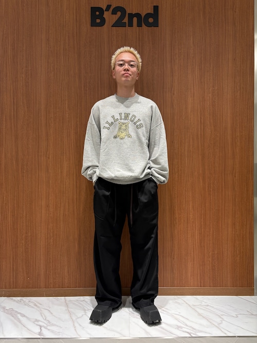 REMI RELIEF(レミレリーフ)ロングウォッシュ加工 別注3飛び裏毛クルー