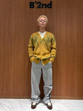 「B'2nd（ビーセカンド）のアイテム」を使った、yoさん（メンズ・167cm）の冬コーディネート