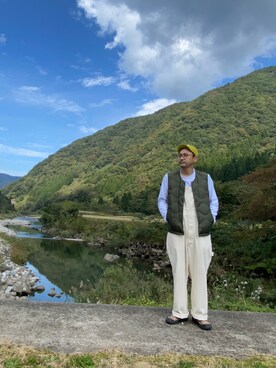 「patagonia」｜「アイテム（オールインワン・サロペット）」を使った、naokickさん（メンズ・172cm）の秋コーディネート